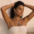 Parure Cœurs en Bois Ébène — Collier & boucles