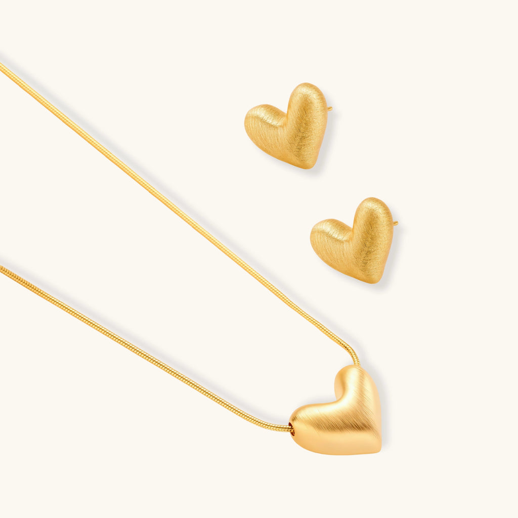 Collier Cœur Doré — Argent 925 plaqué or 18 carats