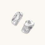 Parure Métal Liquide — Collier & boucles texturées
