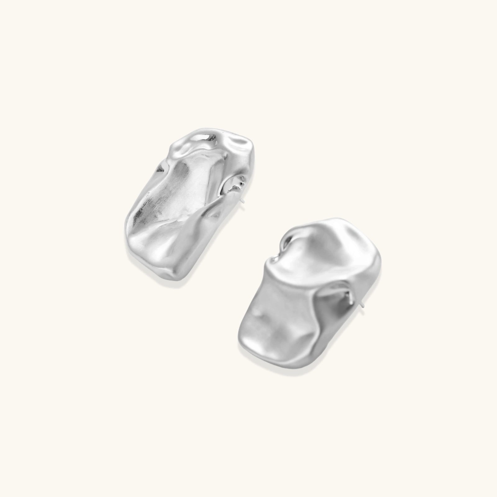 Parure Métal Liquide — Collier & boucles texturées