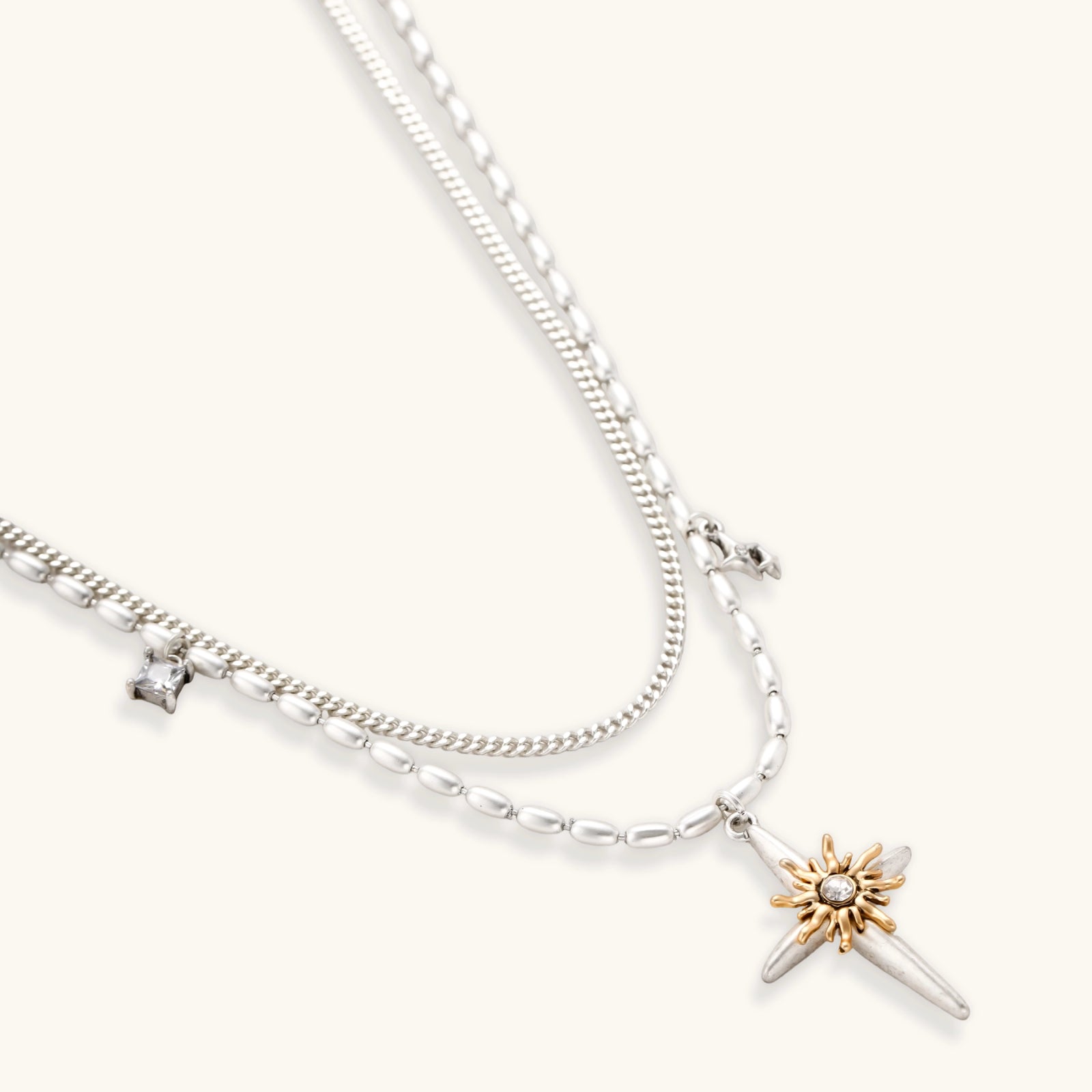 Collier Dague Céleste — Multi-rang bicolore