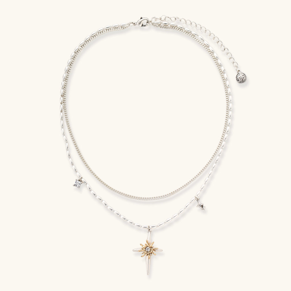 Collier Dague Céleste — Multi-rang bicolore