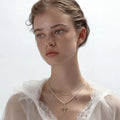 Collier Dague Céleste — Multi-rang bicolore