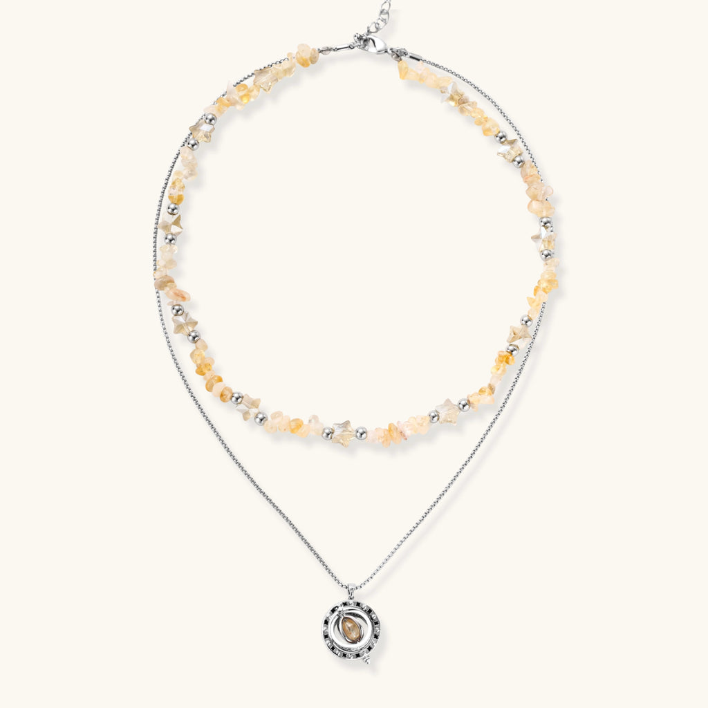 Collier Multi-rang Pierres Naturelles — Esprit boho