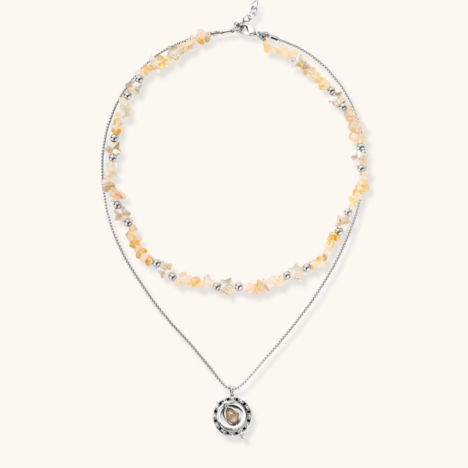 Collier Multi-rang Pierres Naturelles — Esprit boho