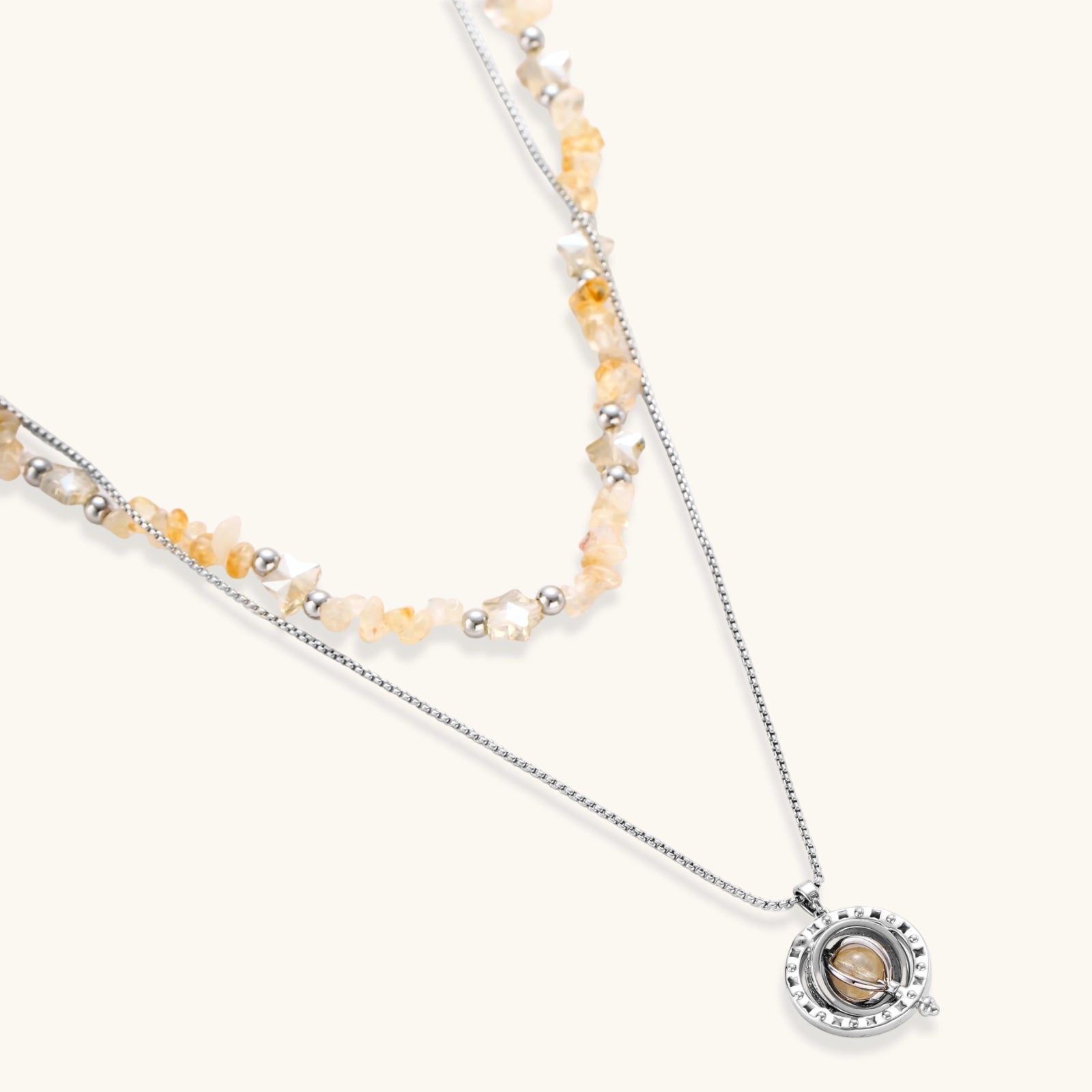 Collier Multi-rang Pierres Naturelles — Esprit boho