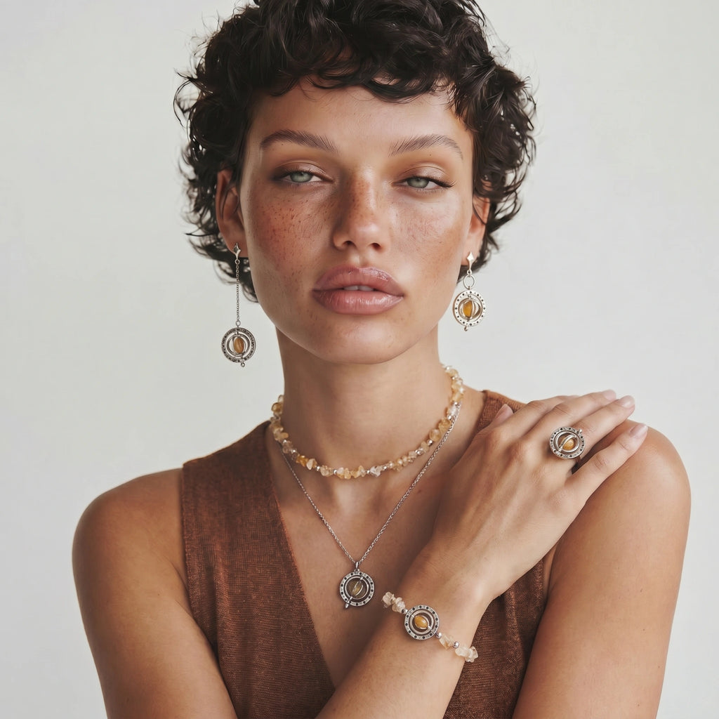 Collier Multi-rang Pierres Naturelles — Esprit boho