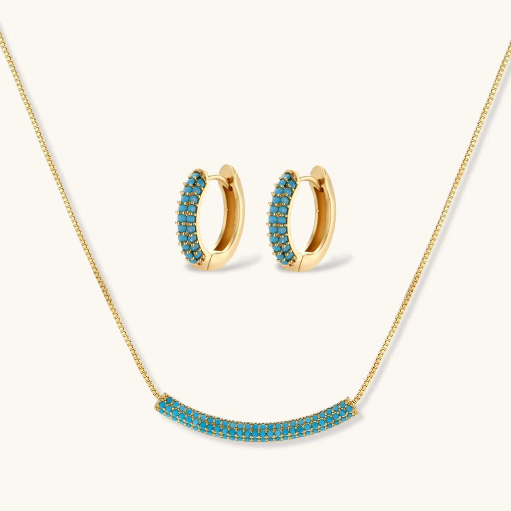 Coffret Azur — Parure Collier & Boucles d'Oreilles Pierre Bleue - Coffrets cadeaux - Les Joyaux de Sophie