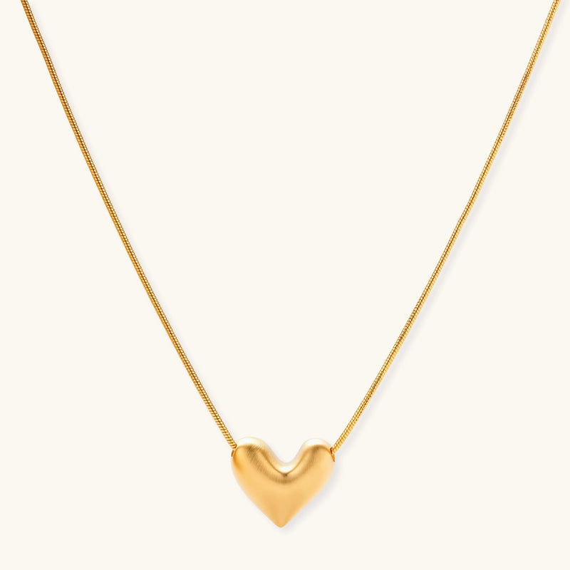 Collier Cœur Doré — Argent 925 plaqué or 18 carats