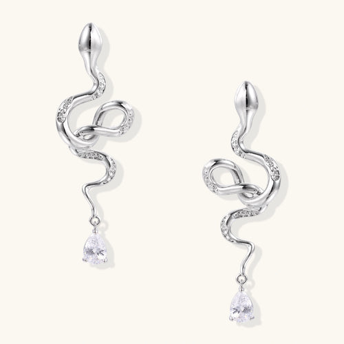 Boucles Serpent de Cristal - détail | Les Joyaux de Sophie