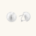 Boucles Dôme Argent Brossé - détail | Les Joyaux de Sophie