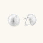 Boucles Dôme Argent Brossé - détail | Les Joyaux de Sophie