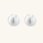 Boucles Dôme Argent Brossé - vue de face | Les Joyaux de Sophie