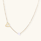 Collier Étreinte Perle & Cœur — Plaqué Or 18 Carats - Colliers - Les Joyaux de Sophie