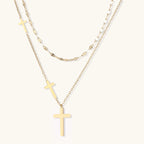 Collier Croix Divine — Set Superposé Plaqué Or - Colliers - Les Joyaux de Sophie