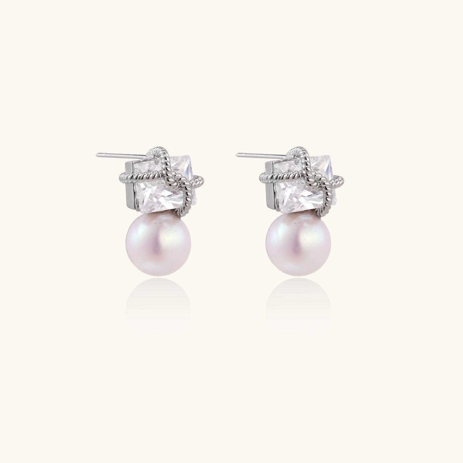 Boucles Perle Stardust - détail | Les Joyaux de Sophie