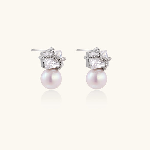 Boucles Perle Stardust - détail | Les Joyaux de Sophie
