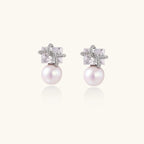 Boucles Perle Stardust - vue de face | Les Joyaux de Sophie