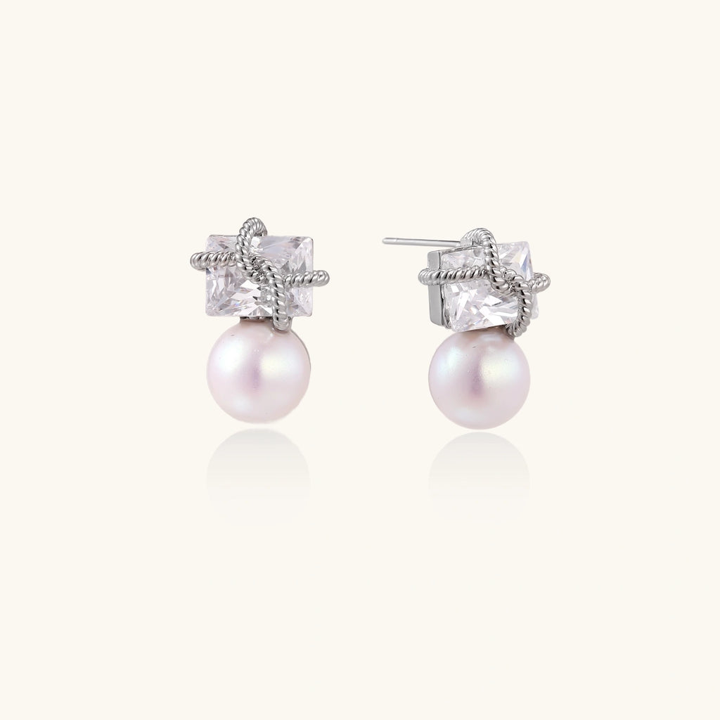 Boucles Perle Stardust - sur fond neutre | Les Joyaux de Sophie