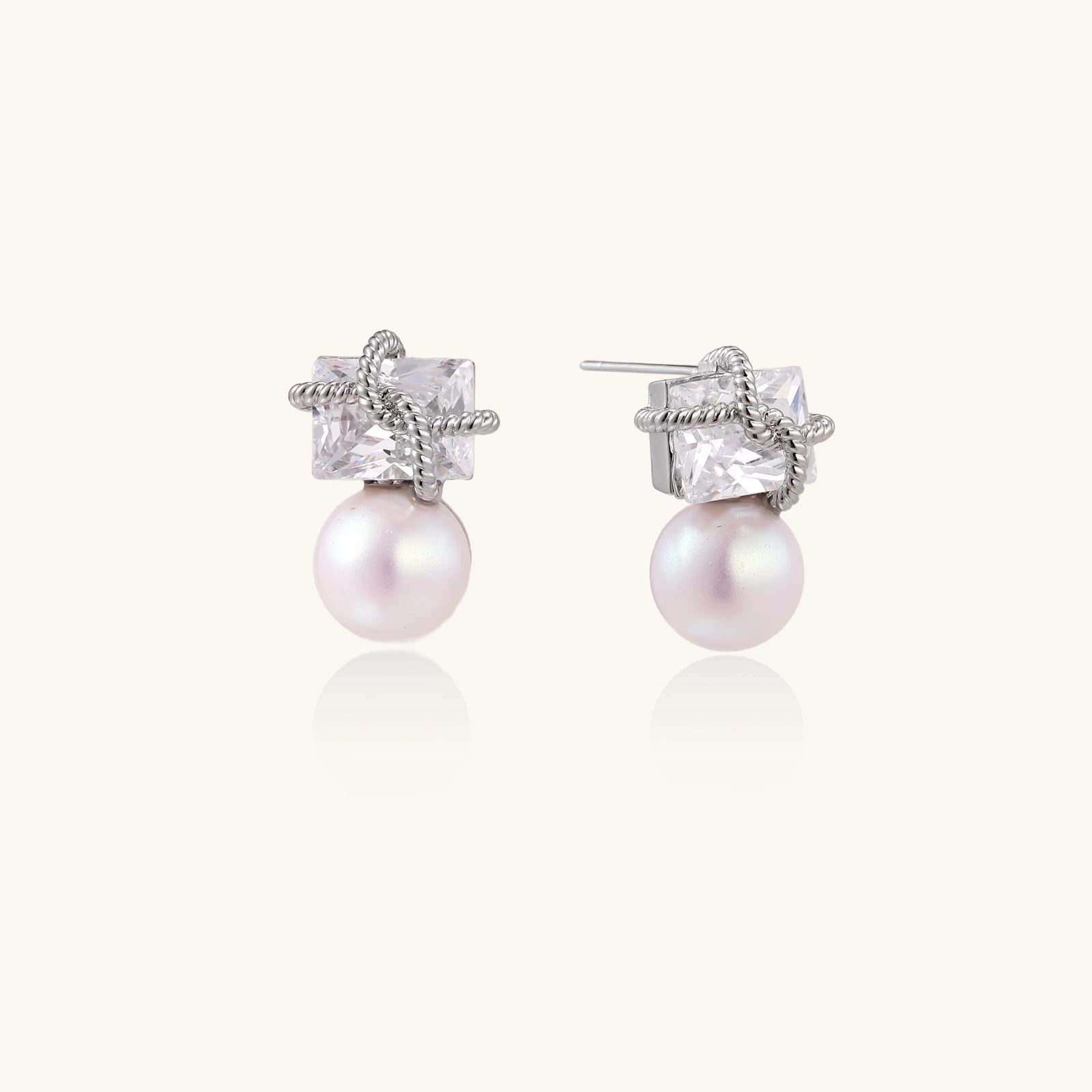 Boucles Perle Stardust - sur fond neutre | Les Joyaux de Sophie