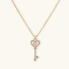 Collier Clé du Cœur Secret — Pendentif Plaqué Or - Colliers - Les Joyaux de Sophie