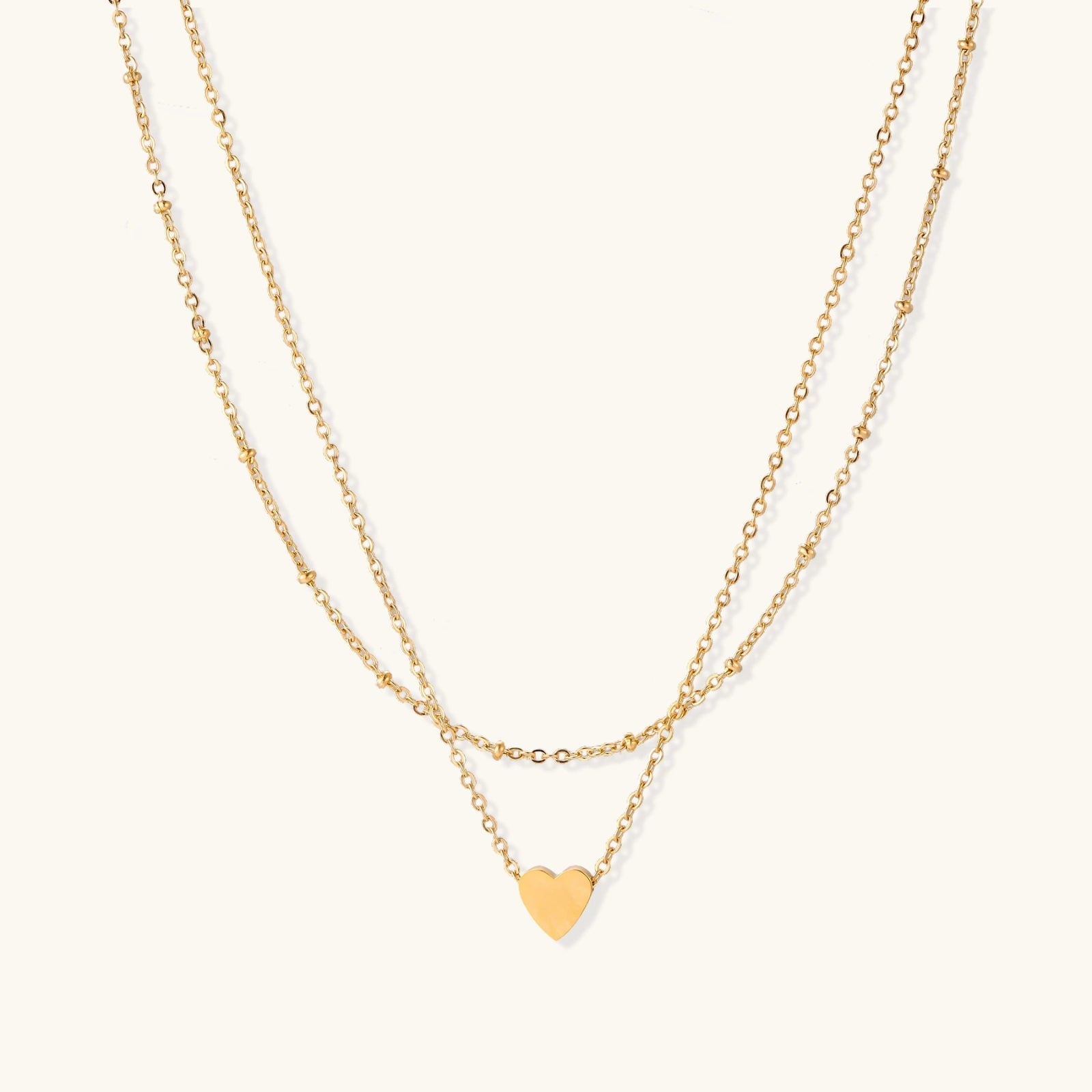 Collier Cœurs Superposés — Multi-Rangs Plaqué Or - Colliers - Les Joyaux de Sophie