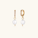 Créoles Goutte de Perle — Plaqué Or 18 Carats - Boucles d'oreilles - Les Joyaux de Sophie