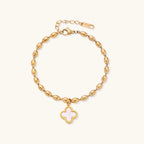 Bracelet Trèfle Porte-Bonheur — Perles & Plaqué Or - Bracelets - Les Joyaux de Sophie