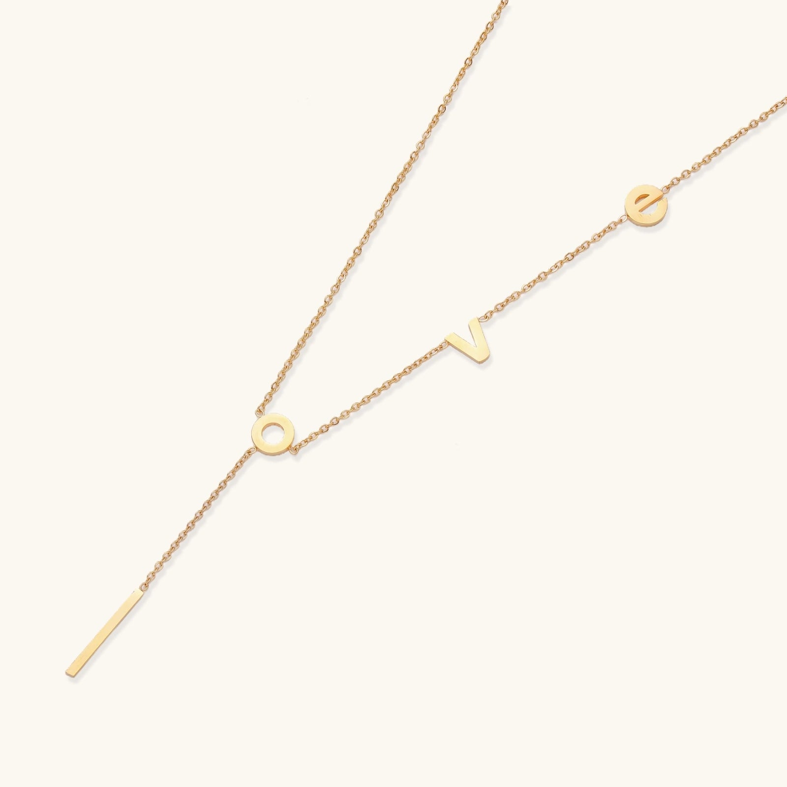 Collier Lariat Lettre d'Amour - vue de face | Les Joyaux de Sophie