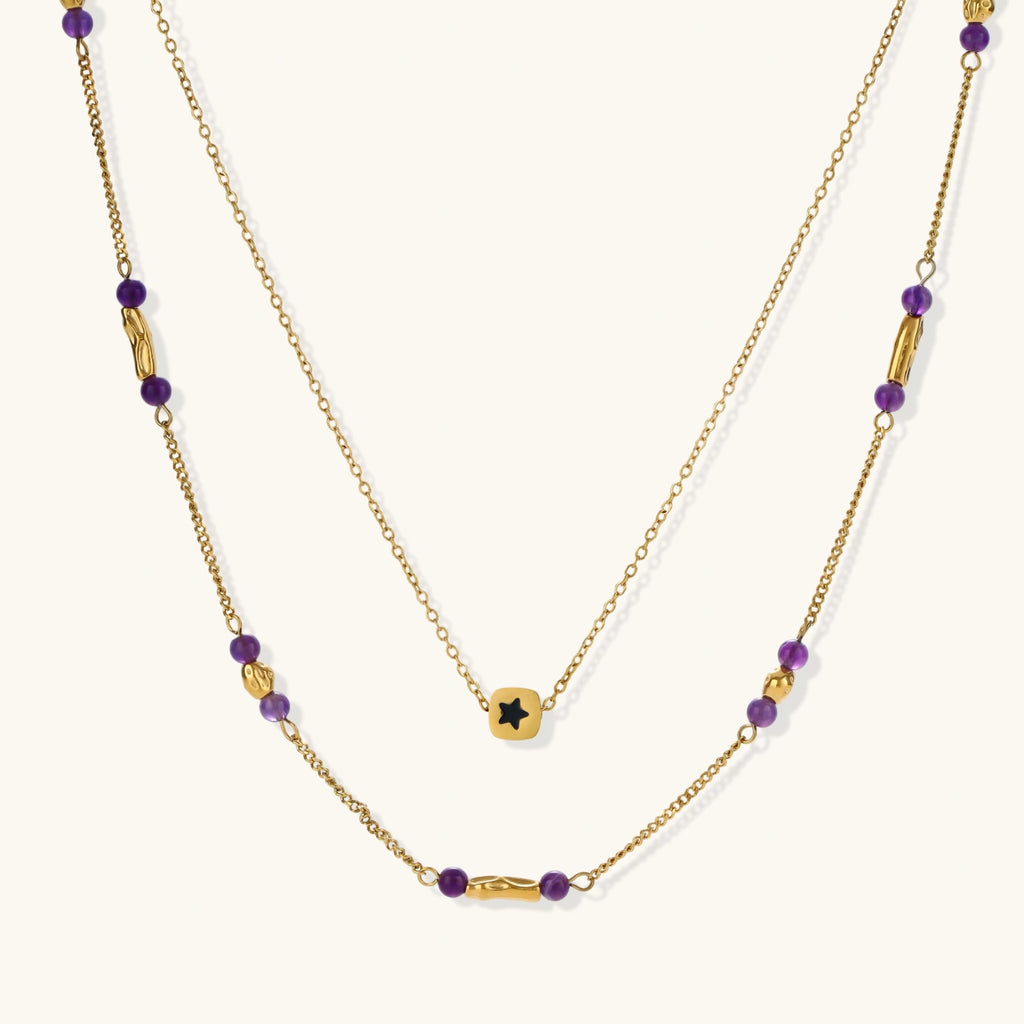 Collier Étoile Cosmique — Superposé Plaqué Or 18 Carats - Colliers - Les Joyaux de Sophie