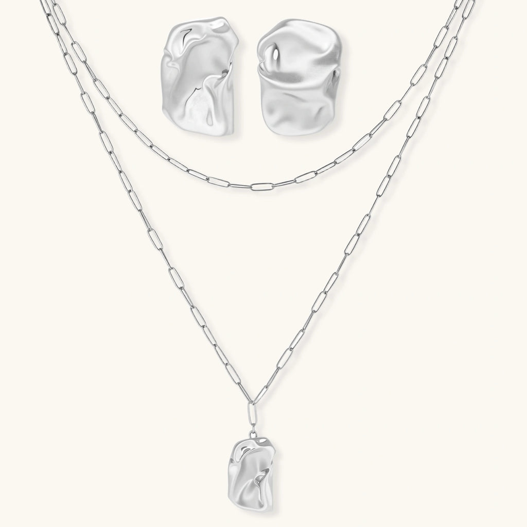 Coffret Métal Liquide — Parure Moderne Plaqué Or - Coffrets cadeaux - Les Joyaux de Sophie