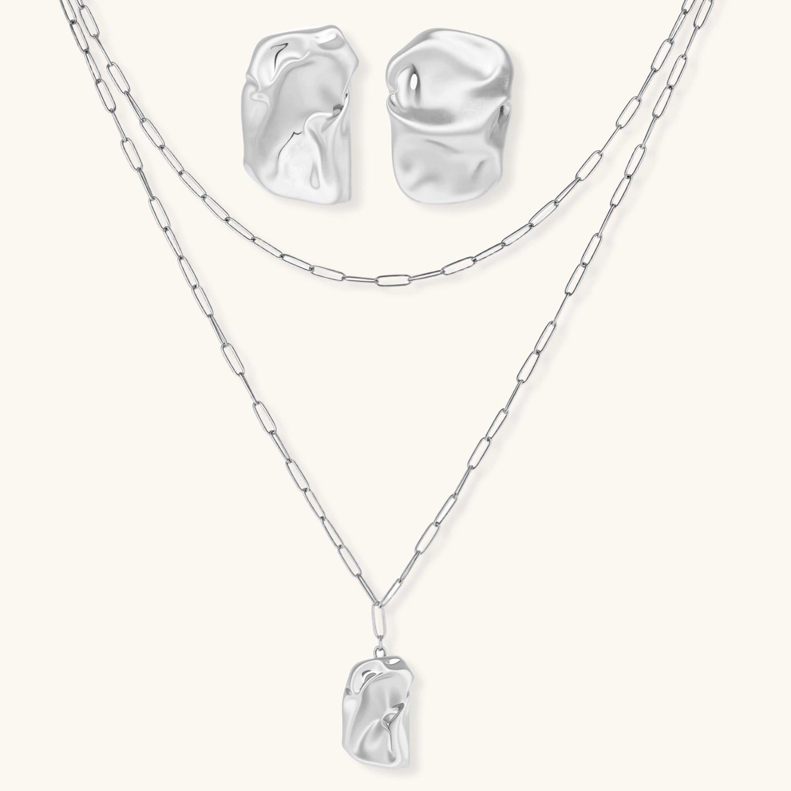 Coffret Métal Liquide — Parure Moderne Plaqué Or - Coffrets cadeaux - Les Joyaux de Sophie