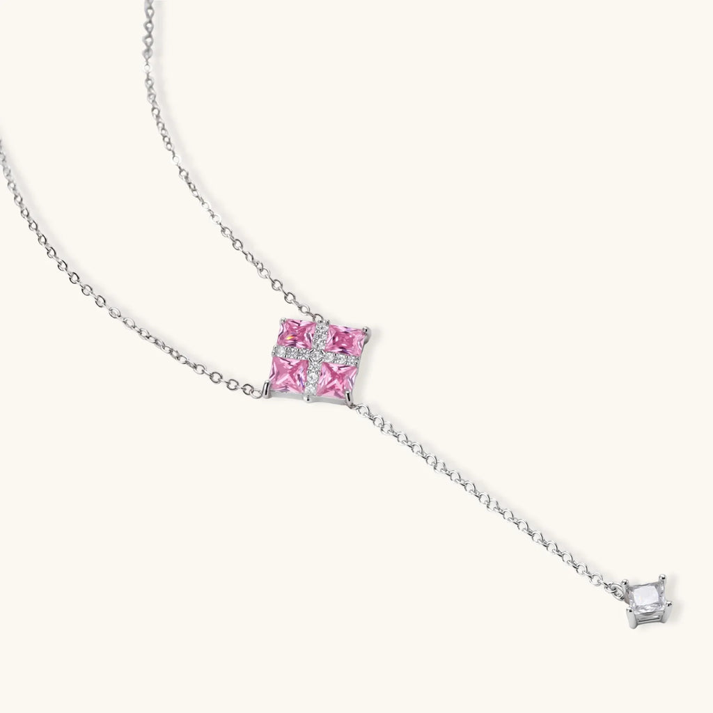 Parure Croix Prisme Rose