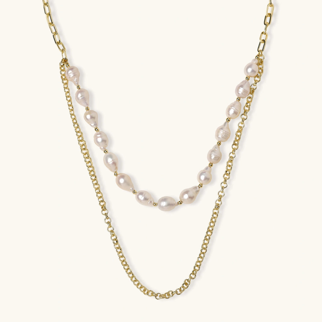 Collier Perles Dorées — Superposé Plaqué Or 18 Carats - Colliers - Les Joyaux de Sophie