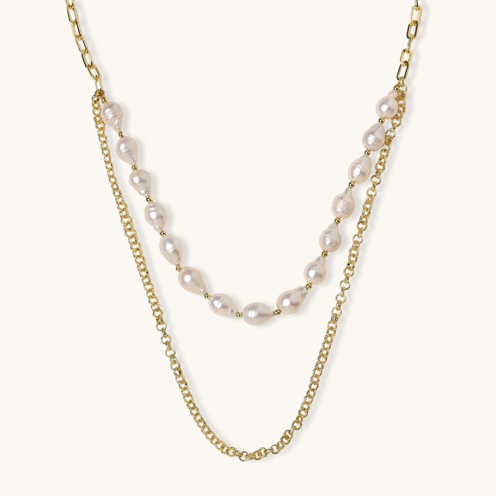 Collier Perles Dorées — Superposé Plaqué Or 18 Carats - Colliers - Les Joyaux de Sophie