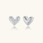 Boucles d'Oreilles Cœur Bombé — Puces Plaqué Or 18 Carats - Boucles d'oreilles - Les Joyaux de Sophie