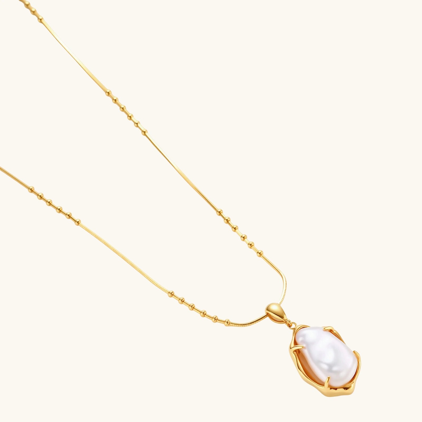 Collier Perle Baroque - vue de face | Les Joyaux de Sophie