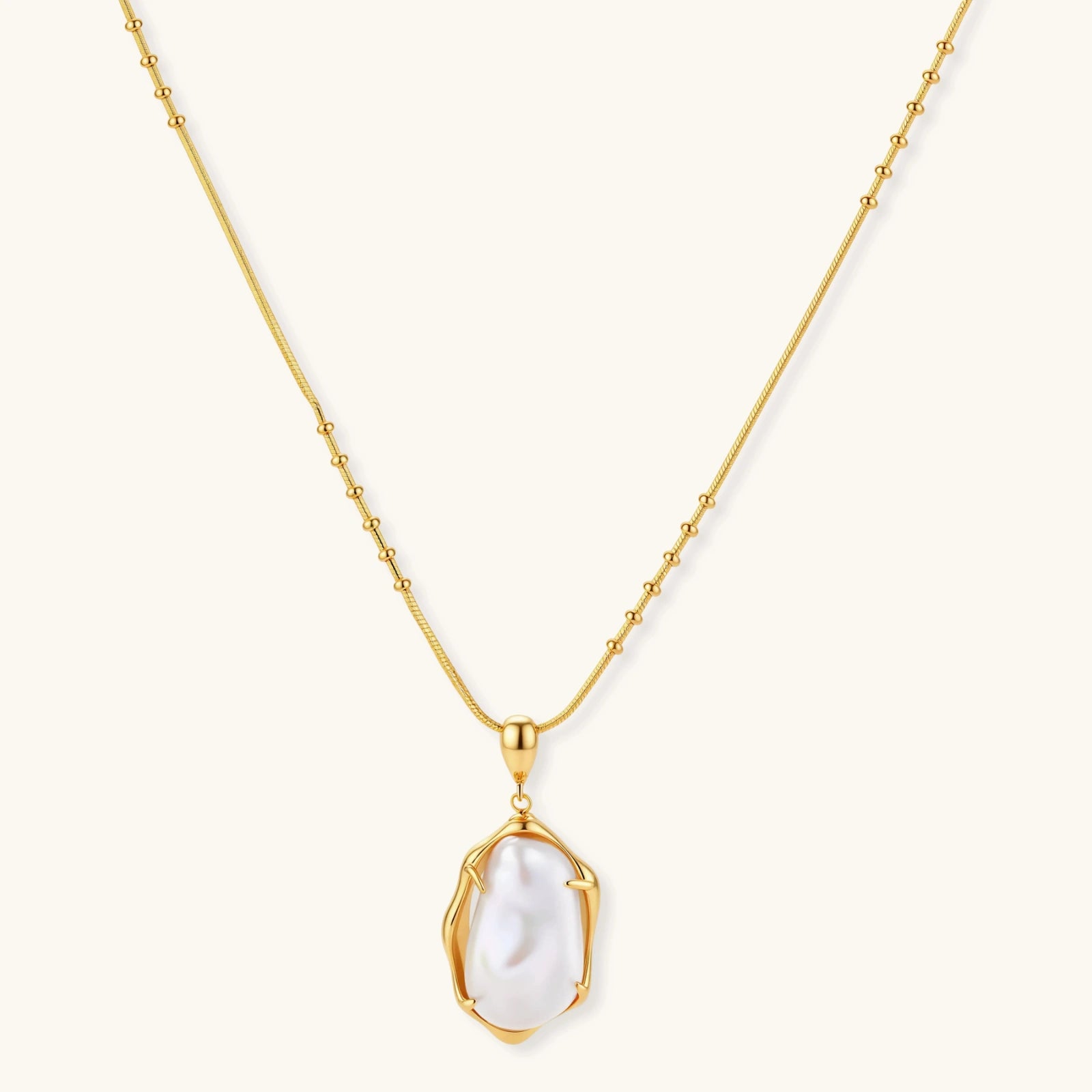 Collier Perle Baroque - détail du pendentif | Les Joyaux de Sophie