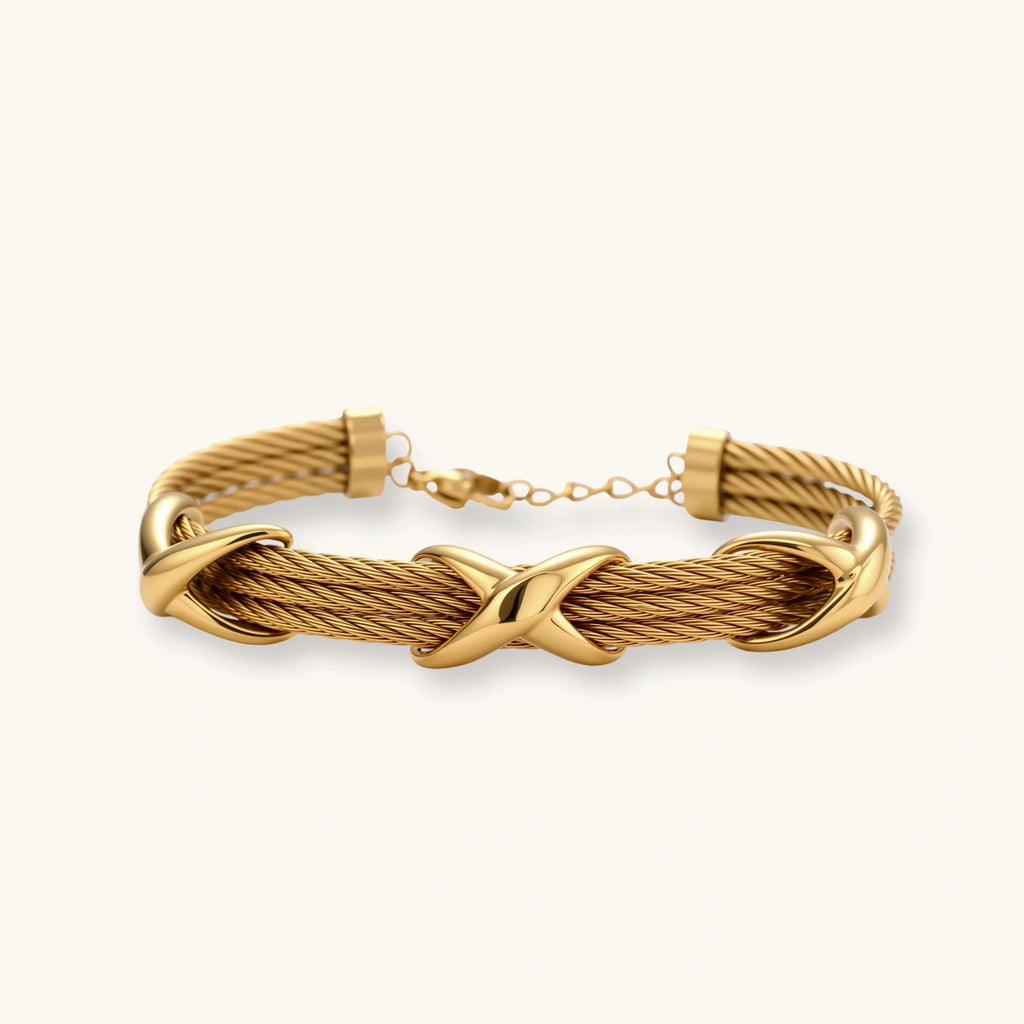 Bracelet Nœud Croisé Câblé - détail du fermoir | Les Joyaux de Sophie
