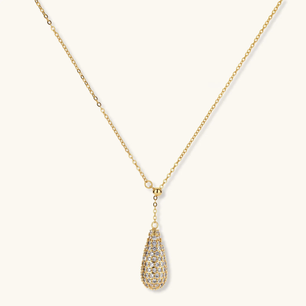 Parure Goutte Dorée Cristal