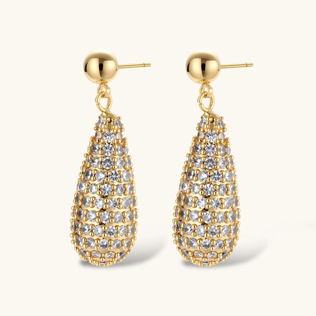 Parure Goutte Dorée Cristal