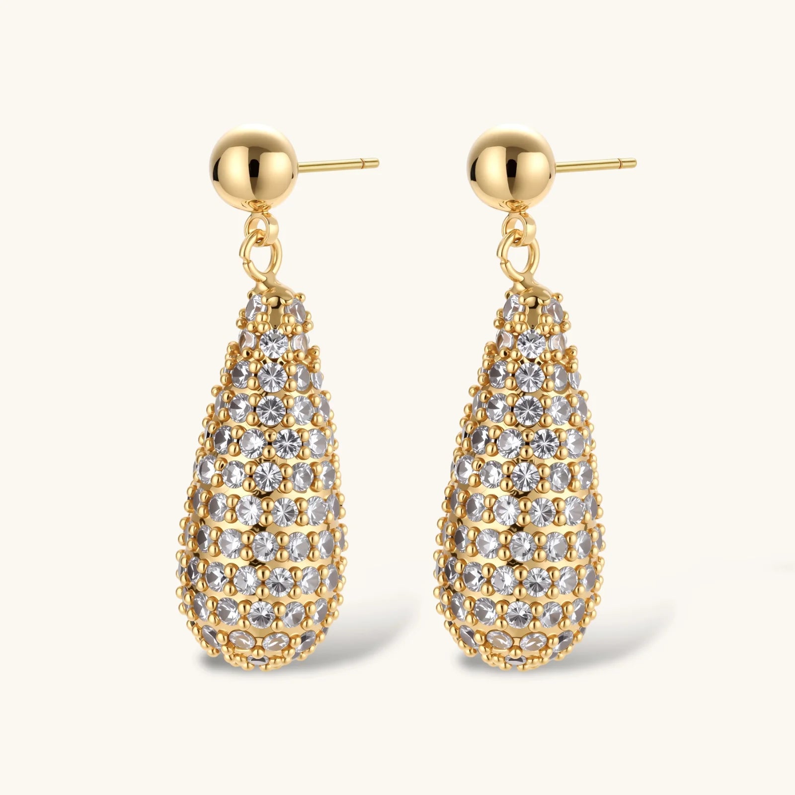 Parure Goutte Dorée Cristal