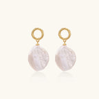 Boucles d'Oreilles Perle Baroque — Vermeil or 18 carats