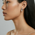 Puces d'Oreilles Infinité Perle — Argent 925 plaqué rhodium