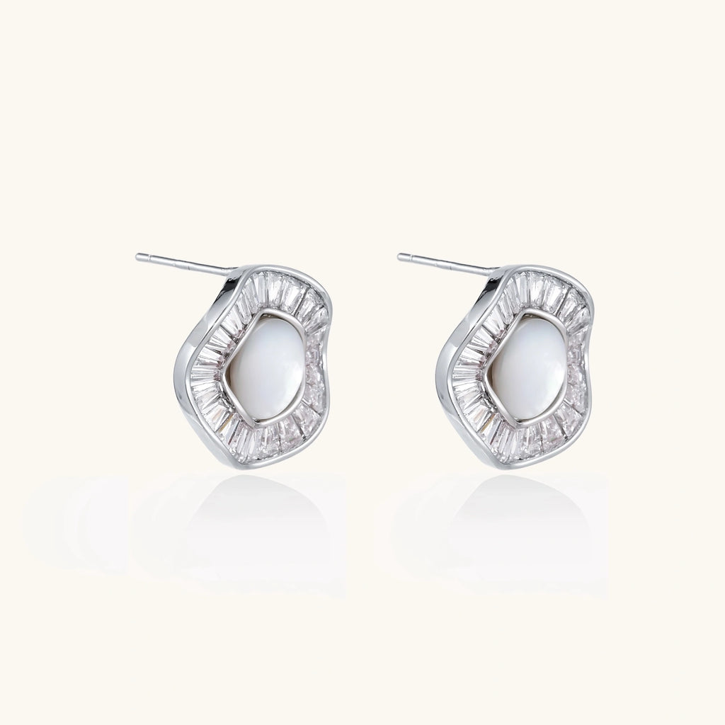 Puces d'Oreilles Halo & Perle