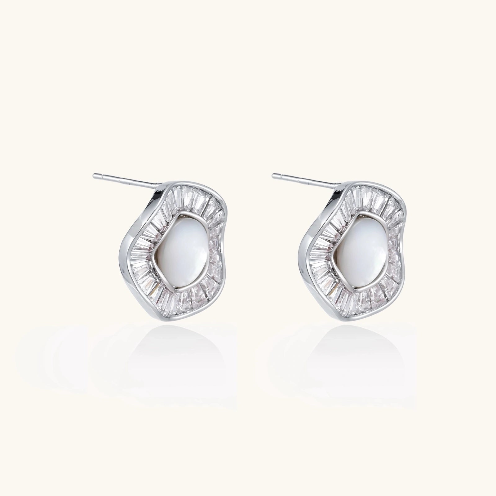 Puces d'Oreilles Halo & Perle