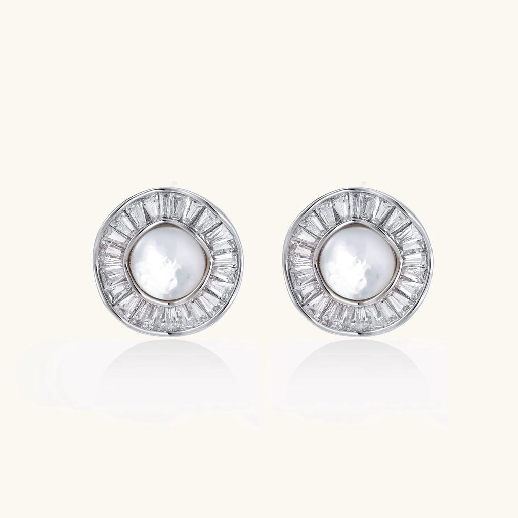 Puces d'Oreilles Halo & Perle