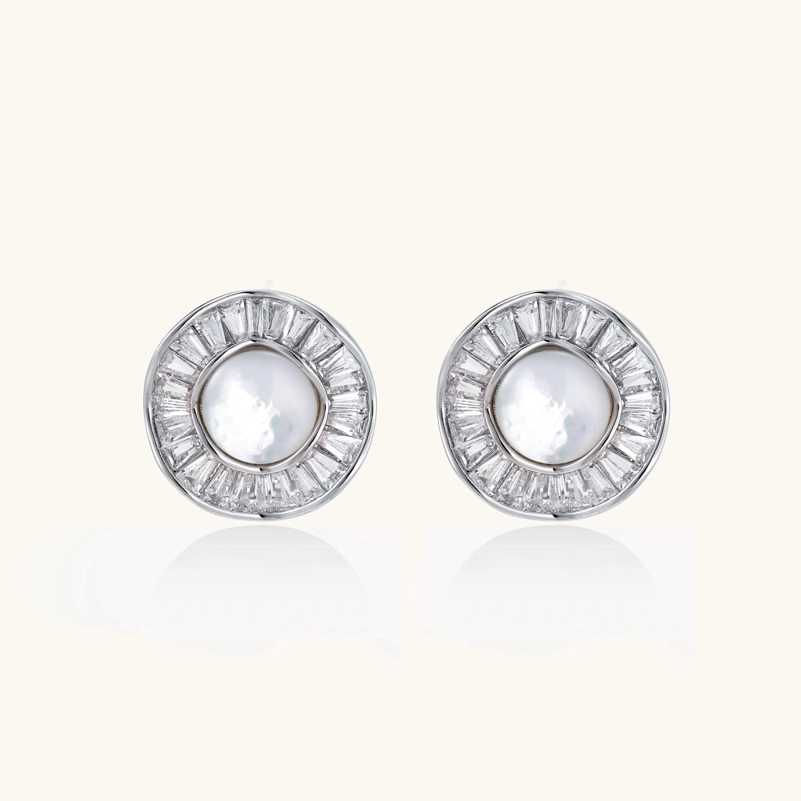 Puces d'Oreilles Halo & Perle