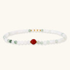 Bracelet Harmonie Céleste — Jade, perles & lotus d'agate