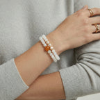Bracelet Harmonie Céleste — Jade, perles & lotus d'agate